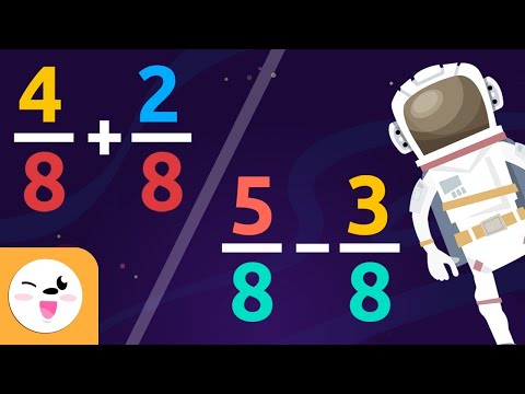 Adição e subtração de frações - Mesmo denominador - Matemática para crianças