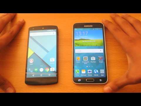 Samsung Galaxy S5 Android 5.0 Lollipop vs Nexus 5 Android 5.0.1 Lollipop - Review HD