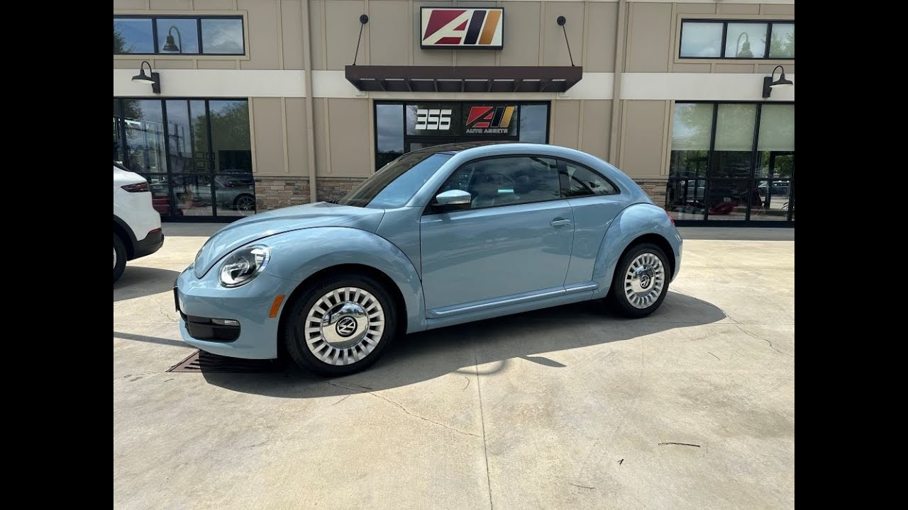 2014 Volkswagen Beetle in Denim Blue over Black V-Tex Leather Interior/ SOLD!!