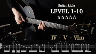 - The 10 Levels Of Guitar Licks (Fmaj7 - G7 - Am7) Neo Soul Guitar