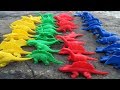 Plastic Dinosaur Toys of Various Sizes and Colors