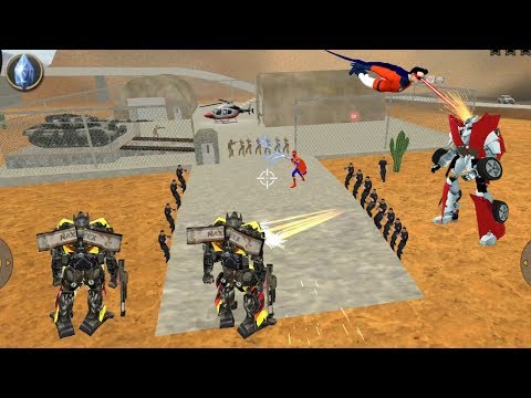 Vegas Crime Simulator - (Transformers Fight Police Gang) Army Group Attack Transformer - Gameplay HD