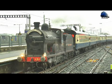 Phoenix Express Train and 131 Old Steam Locomotive in Dublin Connolly Station - 01 April 2023