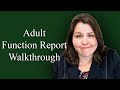 In-Depth Walkthrough with a Lawyer of SSA-3373 - Adult Function Report for Social Security Claim