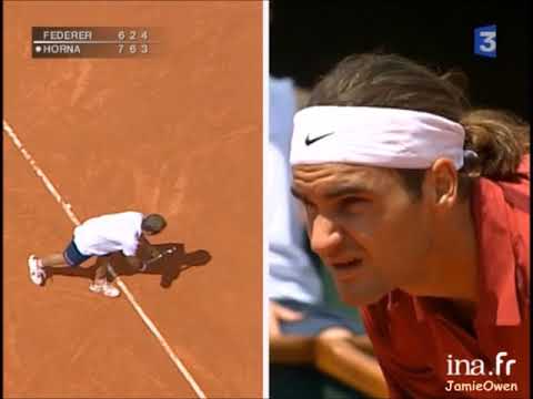 Roger Federer vs Luis Horna 2003 RG Set 3 Highlights
