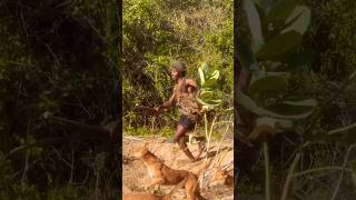 Watch Hadzabe running speed during hunting #hadzabe #documentaryfilm #viral #travel #bushman #hunter