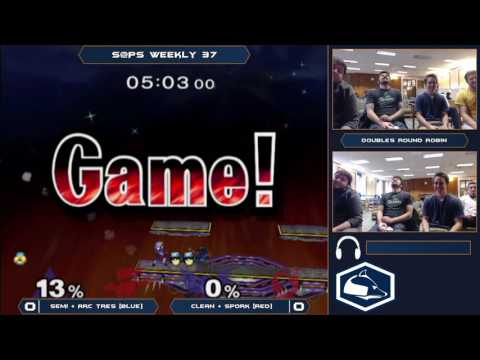 S@PS 37 Melee Doubles - Semi + Arc Tres (Blue) vs Clean + Spork (Red) - RR