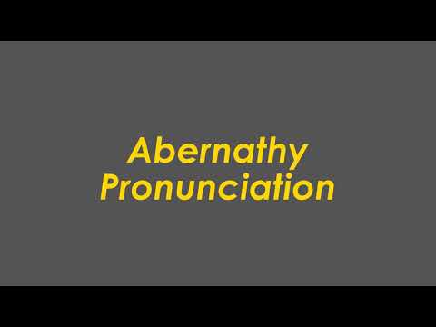 HOW TO PRONOUNCE ABERNATHY