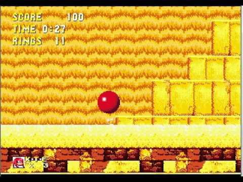 Sonic  3 and Knuckles - Sandopolis 1 Knuckles: 1:12 (Speed Run)