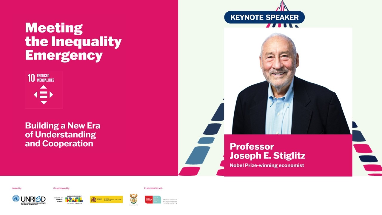 Professor Joseph E. Stiglitz | Meeting the Inequality Emergency | International Panel on Inequality