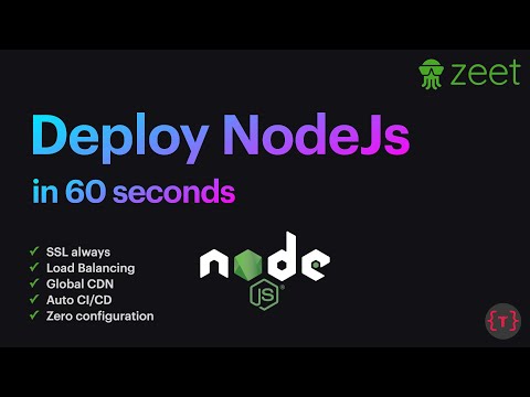 How to Deploy a NodeJs app with SSL, load balancing, auto CI/CD, etc.