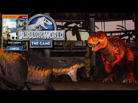 Defeat 9 opponents (STAMPEDE) INDORAPTOR | Jurassic World: The Game