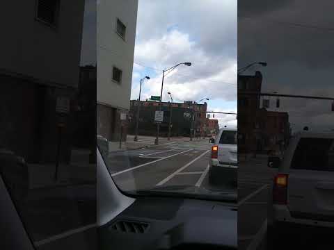 driving tour downtown Columbus, Ohio. winter 2023