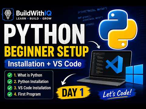 Python Installation Vs Code Setup Python Tutorial For Beginners 1 Hindi Buildwithiq