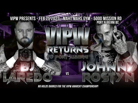 VIPW Feb2023- Sawyer Stein vs Evan Ashford & BJ Laredo vs Johnny Rostyn in Anarchy Rules Match.