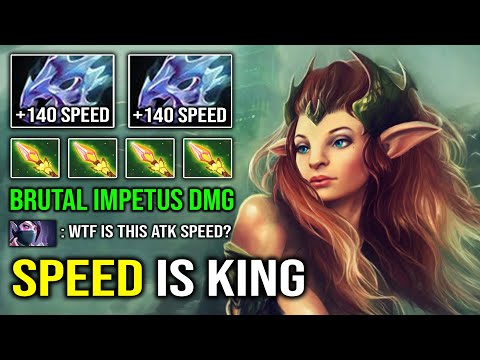 SPEED IS KING +320 Attack Speed Enchantress 2x Moon Shard Brutal Hit Like a Truck Dota 2