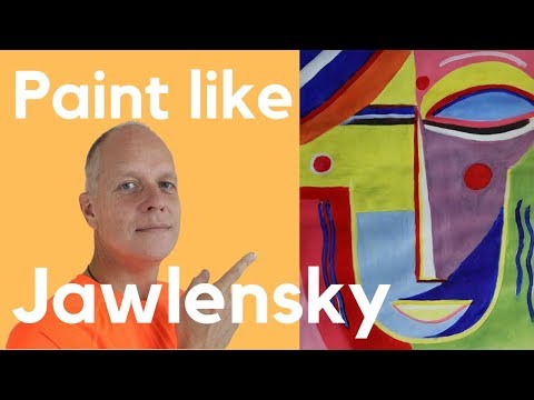 How to paint like Alexej von Jawlensky  abstract head – The Blue Rider Art