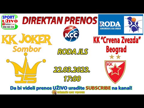 KK "JOKER" Sombor - KK "Crvena Zvezda" Beograd,  RODA JLS  - UŽIVO