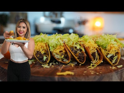 The Most AMAZING and EASY Mexican Restaurant Style TACOS DORADOS | Shredded Beef Golden Tacos