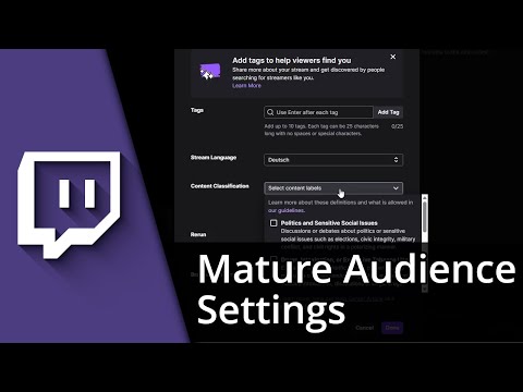 Twitch: Mature Audience Setting ✅ Tutorial