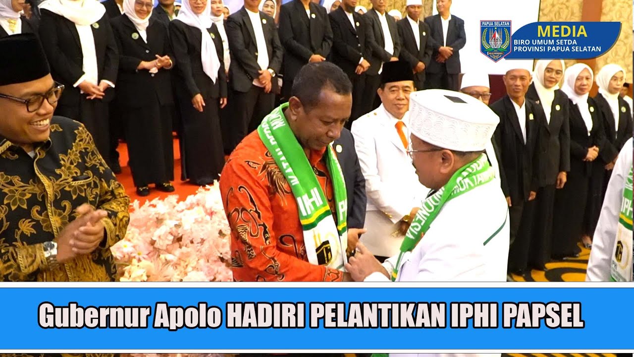 GUBERNUR APOLO HADIRI PELANTIKAN PENGURUS WILAYAH IPHI PROVINSI PAPUA SELATAN