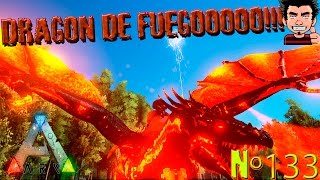 ARK Survival Evolved Capturamos Dragon de fuego | arrasa por donde pasa! gameplay español