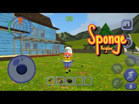 Scary Clown Sponge Neighbor Escape - Full Gameplay
