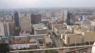 preview picture of video 'View of Nairobi from Kenyatta International Conference Centre'