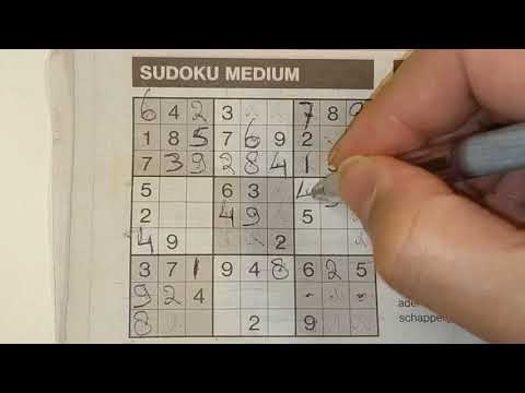 This way, for a new edition of a Medium Sudoku puzzle (#407) 01-21-2020