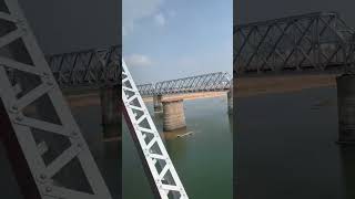 Duronto Express Chennai to Delhi Crossing Kirushna river #water #train #river #kirushna #duronto
