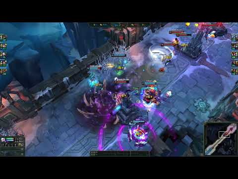 Janna ults juste before being bumped by Malphite's ult and kicks him away after landing