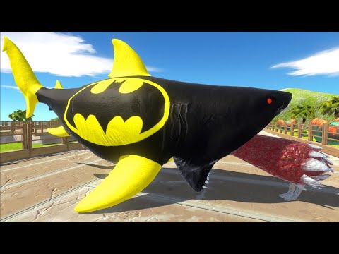 FPS Avatar with all weapons in battle VS Batman Megalodon - Animal Revolt Battle Simulator