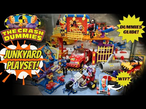 The Incredible Crash Dummies Junkyard Playset Review & Dummies Guide to the Tyco Toy Line!💥
