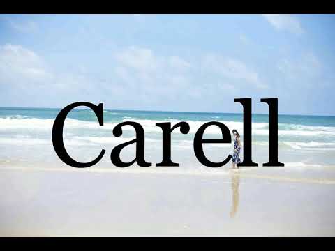 How To Pronounce Carell🌈🌈🌈🌈🌈🌈Pronunciation Of Carell