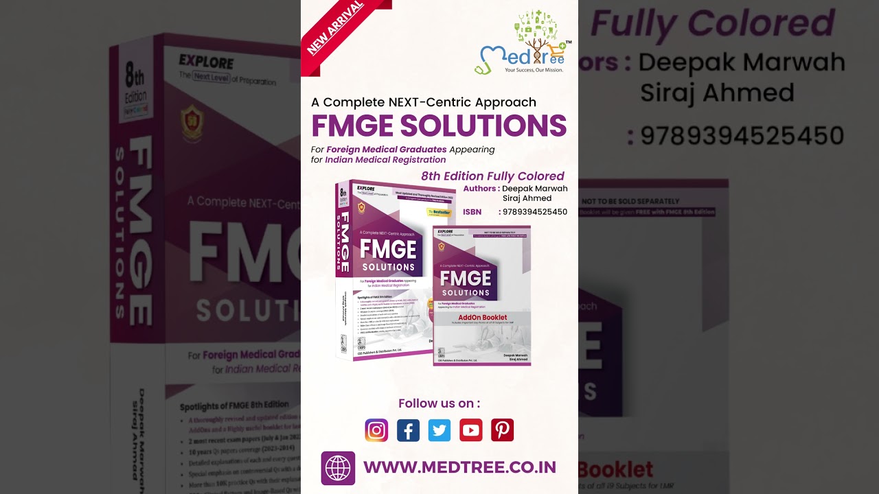 FMGE SOLUTIONS 8th edition with FREE AddON Booklet | Medtree.co.in