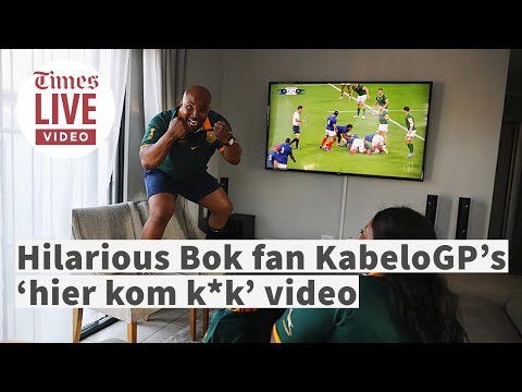 Super Springbok fan KabeloGP has SA in stitches