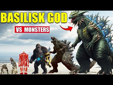 Basilisk Godzilla vs Giant Monsters | 3D Monster Size Comparison 2025