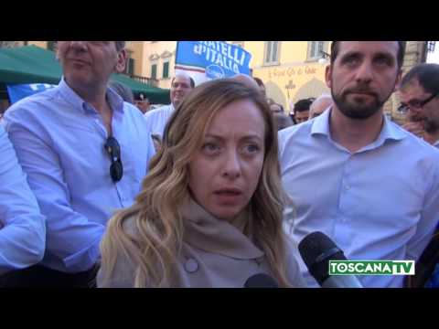 2017-06-08 PISTOIA - COMUNALI_ MELONI, A PISTOIA NOSTRO OBIETTIVO È VINCERE