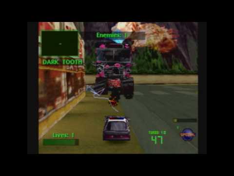 Twisted Metal 2  - Outlaw Vs Dark Tooth GAMEPLAY (Plus ending)