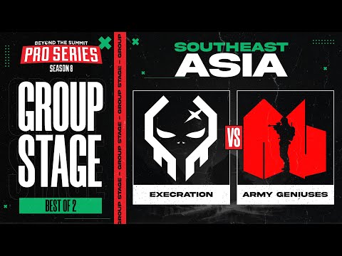 Execration vs Army Geniuses Game 1 - BTS Pro Series 8 SEA: Group Stage w/ Ares & Danog