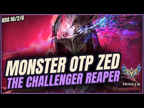 OTP Challenger Zed MID vs Twisted Fate | Pro Gameplay Zed Guide - S13 Patch 13.18 ✅🥇