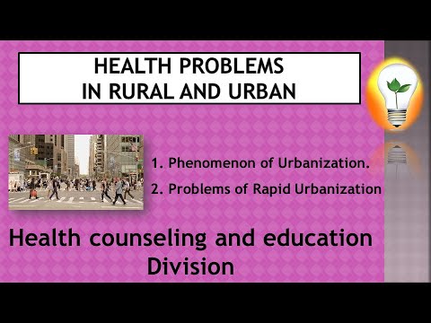 Health Problems in Rural and Urban ch1 introduction part 1 مقدمة المشكلات الصحية الفصل الأول ج1
