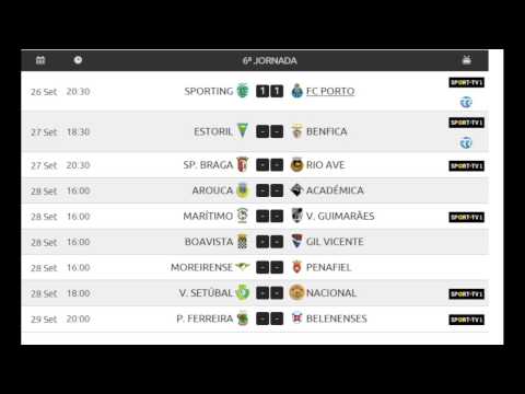 6ª JORNADA Liga Portugesa 27/09/2014-29/09/2014