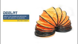 DEELAT ® PVC Flexible Air Ventilation Duct - 25ft (Length) * 16