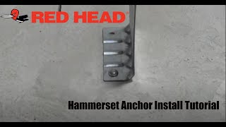 Red Head Hammerset Anchor Installation Tutorial