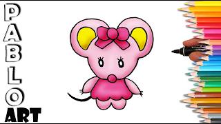 How to draw Judy the mouse from Sanrio | step by step