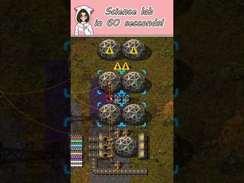How to build lab setup | 60 seconds Factorio #shorts
