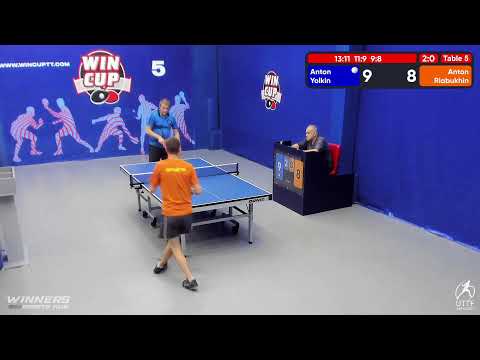 19:00  Ёлкин Антон 3-0 Рябухин Антон  стол 5  ЮГ-4  23.07.22