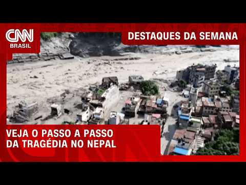 Tragédia no Nepal: imagens mostram destruição causada pelas enchentes; VEJA | DESTAQUES DA SEMANA