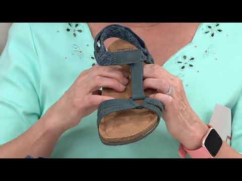 Earth Origins Leather Sandals - Orono Fern on QVC